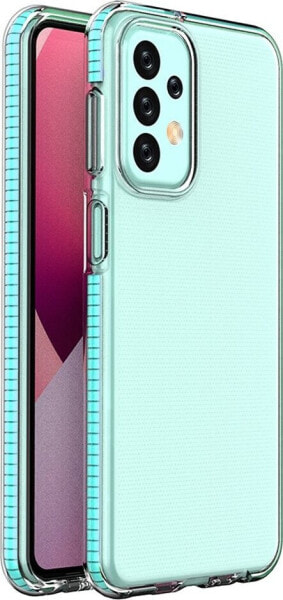 Hurtel Spring Case etui Samsung Galaxy A23 silikonowy pokrowiec z ramką jasnoniebieskie