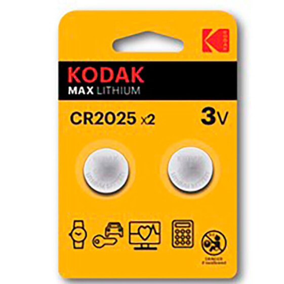 KODAK Max Ultra CR2025 Lithium Battery 2 Units