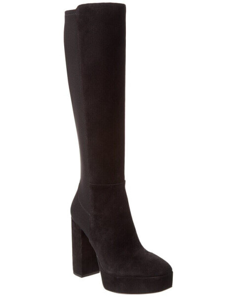 Stuart Weitzman Party Suede Knee-High Boot Women's Black 9