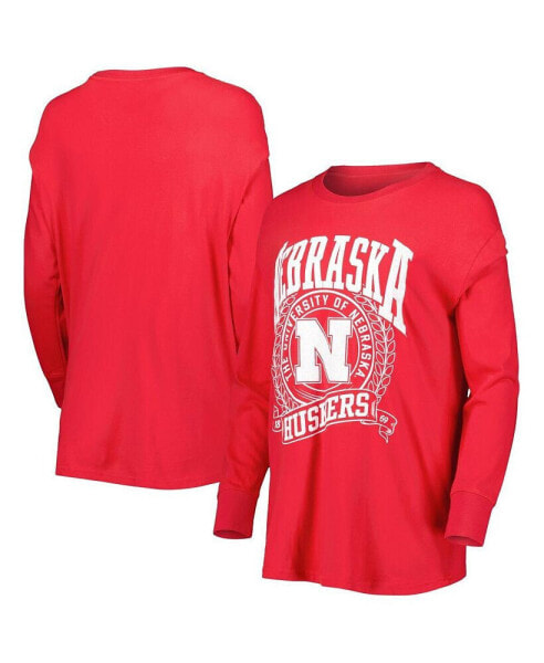 Футболка женская Pressbox Nebraska Huskers Big Country Laurels "Красный"