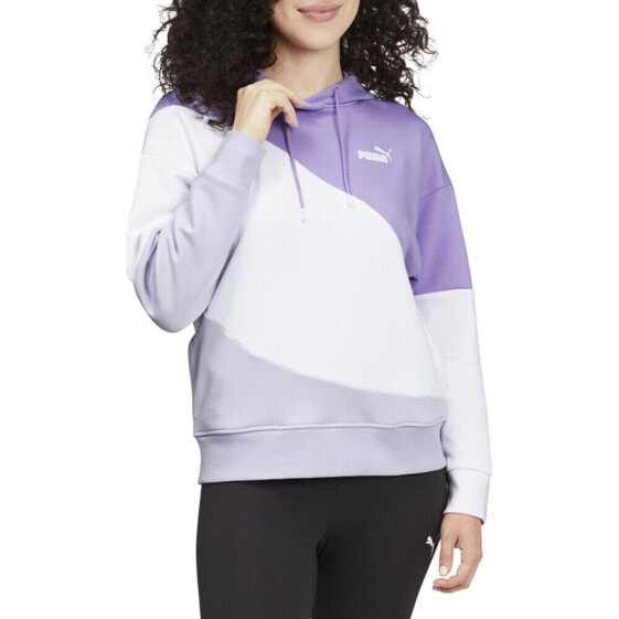 Puma Power Cat Hoodie Womens Purple, White Casual Outerwear 67619925