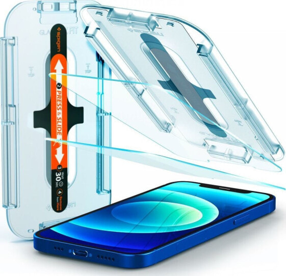 Защитное стекло Spigen Glas.TR EZ Fit 2-Pack для iPhone 12 Pro / iPhone 12