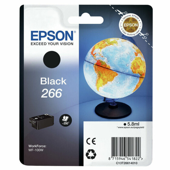 Картридж с оригинальными чернилами Epson Singlepack Black 266 ink cartridge WF-100W Чёрный Жёлтый