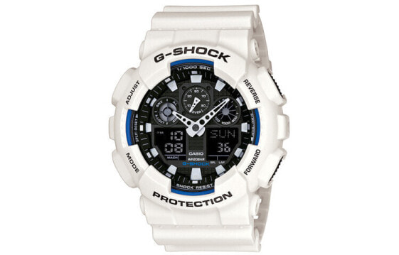 G-SHOCK YOUTH系列 防水防震潮流运动 石英机芯 树脂表带 日韩表 男表 黑色表盘 GA-100B-7A / G-SHOCK YOUTH GA-100B-7A GA-100B-7A