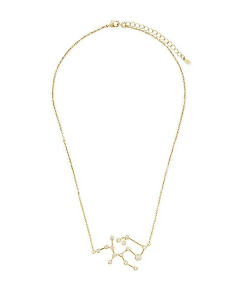 Sterling Forever women's When Stars Align Constellation Necklace in 14k Gold Plate