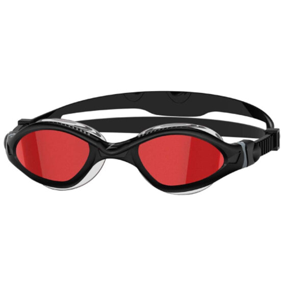 Очки для плавания Zoggs Tiger LSR+ Красные с зеркальным покрытием