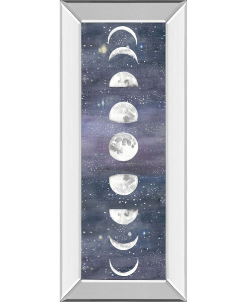 Moon Chart Il by Naomi Mccavitt Mirror Framed Print Wall Art - 18" x 42"