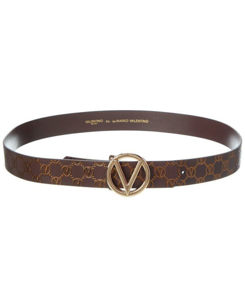 Valentino By Mario Valentino Giusy Monogram Leather Belt Women's