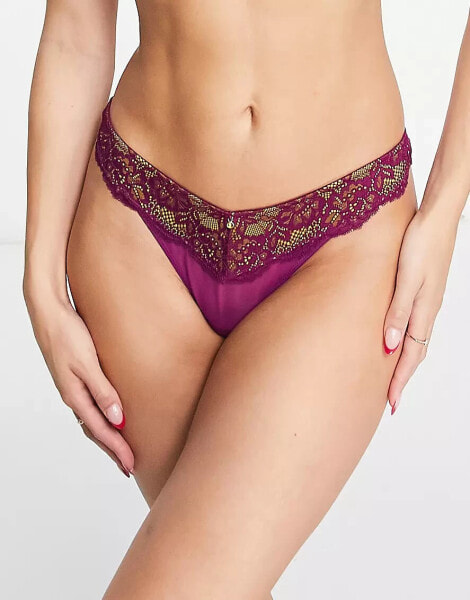 Ann Summers Sexy Lace Planet thong in purple