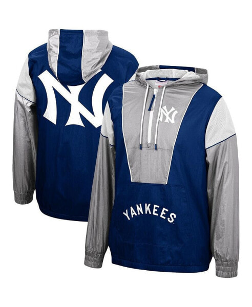 Ветровка с капюшоном Mitchell&Ness Мужская Синяя New York Yankees Highlight Reel