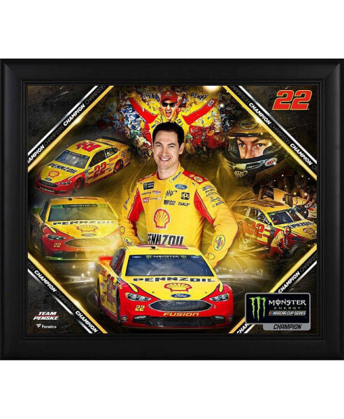 Joey Logano Framed 15" x 17" 2018 NASCAR Monster Energy Cup Series Champion Collage