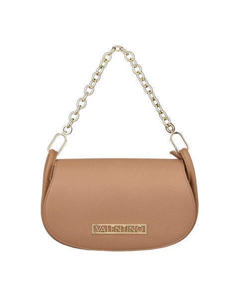 Valentino Vinile large flap bag crossbody in beige