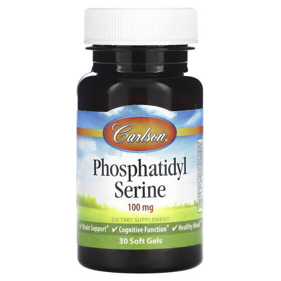 Витамины для улучшения памяти Carlson Phosphatidyl Serine, 100 мг, 30 мягких гелей