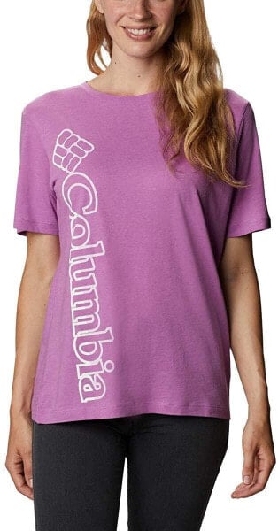 Форма для спортивного на женщин Columbia Bluebird Day Relaxed Crew Neck, Blossom Pink Heather, 1X