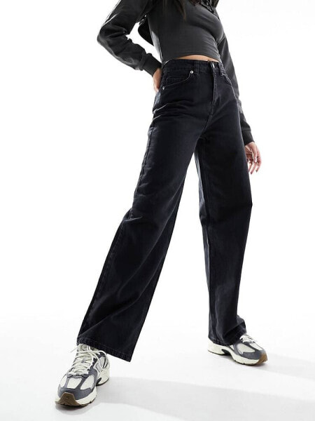 Selected Femme straight fit jeans in  black 