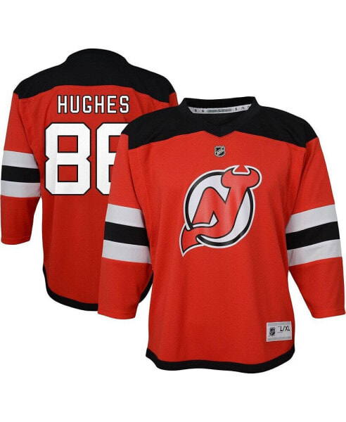 Little Boys and Girls Jack Hughes Red New Jersey Devils Home Replica Player Jersey