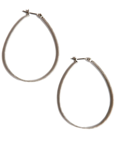 Earrings, Medium 1-3/4" Oblong Hoop