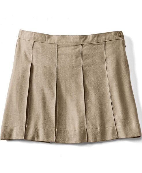 Little Girls School Uniform Box Pleat Skirt Above The Knee