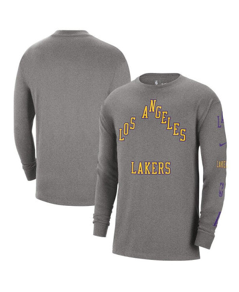Men's Charcoal Los Angeles Lakers 2023/24 City Edition Max90 Expressive Long Sleeve T-shirt