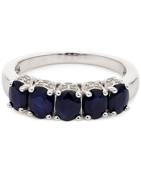 Sapphire (2-1/2 ct. t.w.) & White Sapphire Accent Ring in Gold-Plated Silver (Also in Ruby & Emerald)