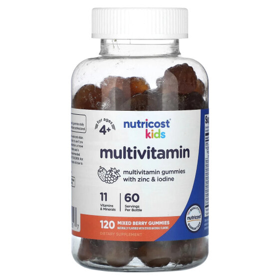 Kids, Multivitamin Gummies, For Ages 4+, Mixed Berry, 120 Gummies