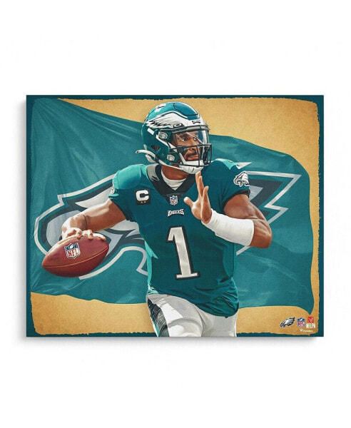 Jalen Hurts Philadelphia Eagles Unsigned 16" x 20" Photo Print - Designed by Artist Brian Konnick