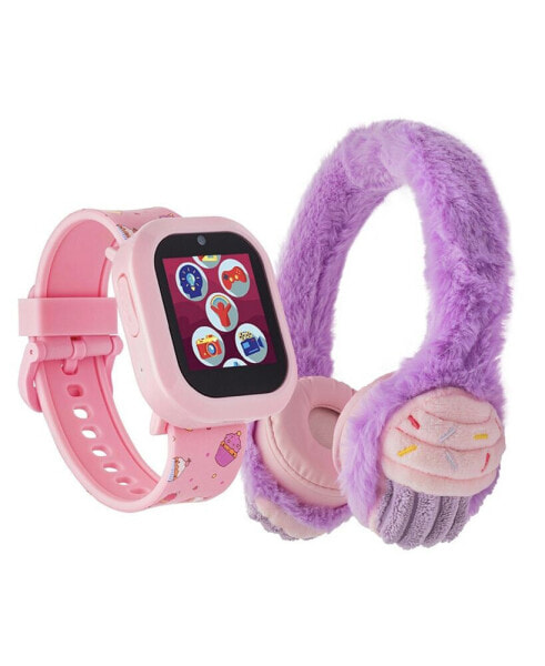 V3 Girls Pink Silicone Smartwatch 42mm Gift Set