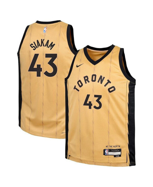 Big Boys Pascal Siakam Gold Toronto Raptors 2023/24 Swingman Replica Jersey - City Edition