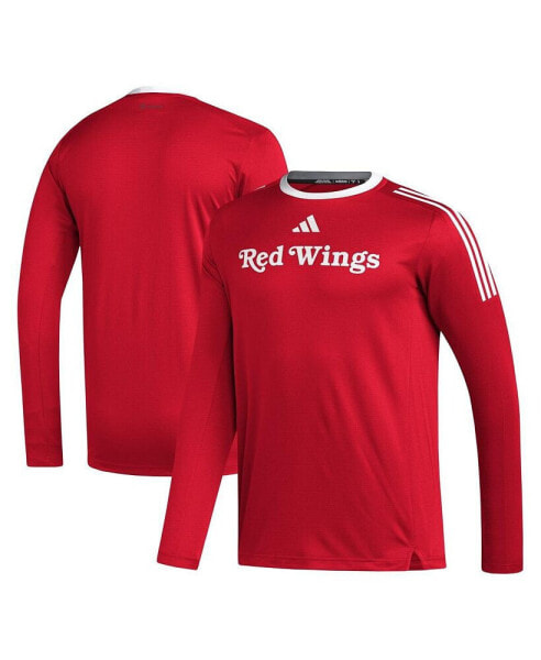 Футболка Adidas мужская с длинным рукавом Detroit Red Wings AEROREADY® красная