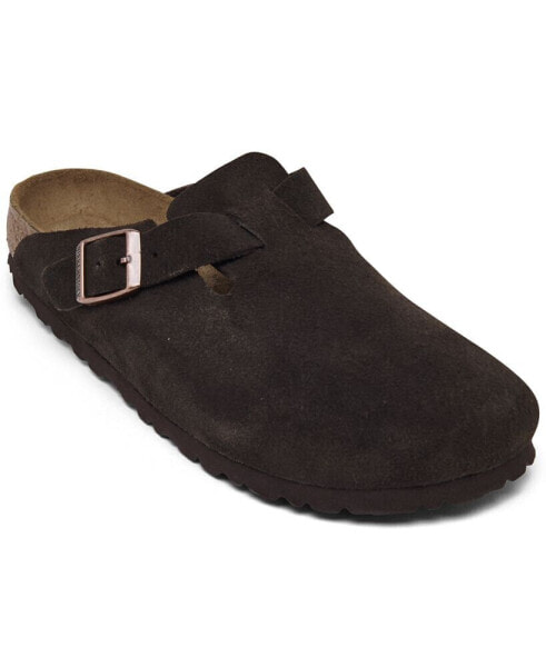 Women's Boston Soft Footbed Suede Leather Clogs from Finish Line