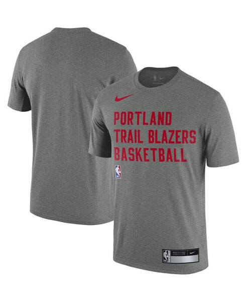 Men's Heather Gray Portland Trail Blazers 2023 Sideline Legend Performance Practice T-shirt