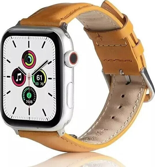 Pasek do smartwatcha Beline Leather do Apple Watch 42/44/45/49mm jasnobrązowy /light brown