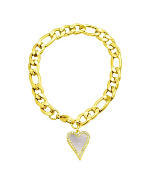 Браслет ADORNIA Halo Heart Pearl.