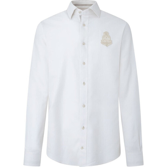 HACKETT Flannel Eng Stripe Badge Long Sleeve Shirt
