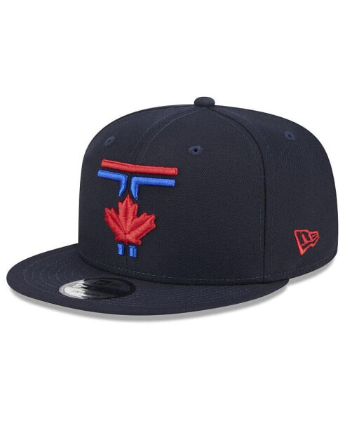 Men's Navy Toronto Blue Jays 2024 City Connect 9FIFTY Snapback Hat