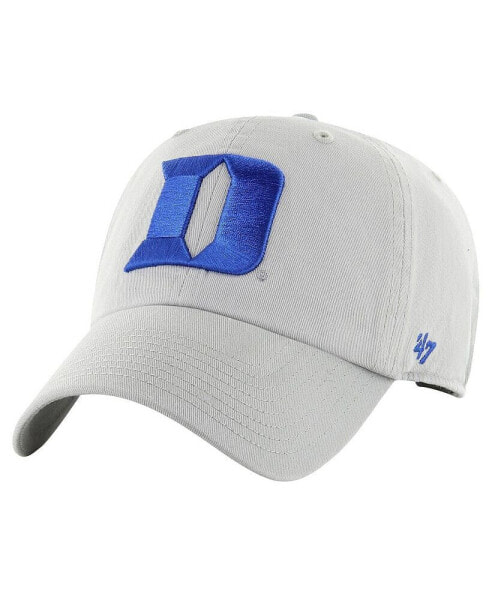 47 Men's Gray Duke Blue Devils Clean Up Adjustable Hat