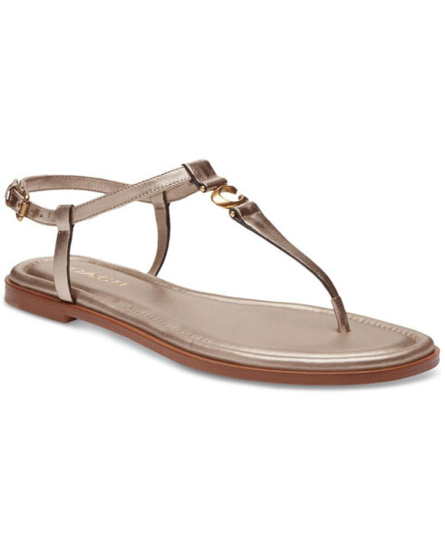 Women's Jessica Sculpted "C" Ankle-Strap Thong Sandals