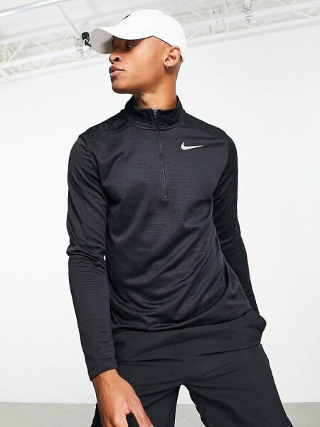 Nike Running Pacer half zip sweat in black