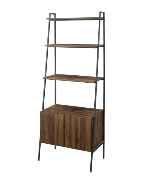 Industrial Wood Ladder Bookcase