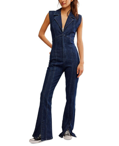 Women's Crvy Ring The Alarm Denim Jumpsuit