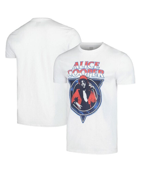 Men's White Alice Cooper USA T-shirt