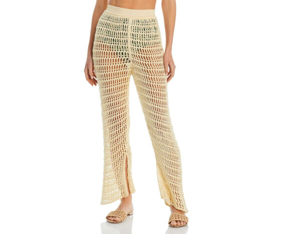 Haight x Mari Giudicelli Olivia Knit Swim Cover-Up Pants Beige Size XS