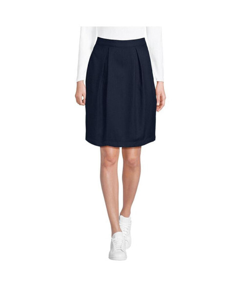 Women's School Uniform Solid Pleated Skort Top of Knee