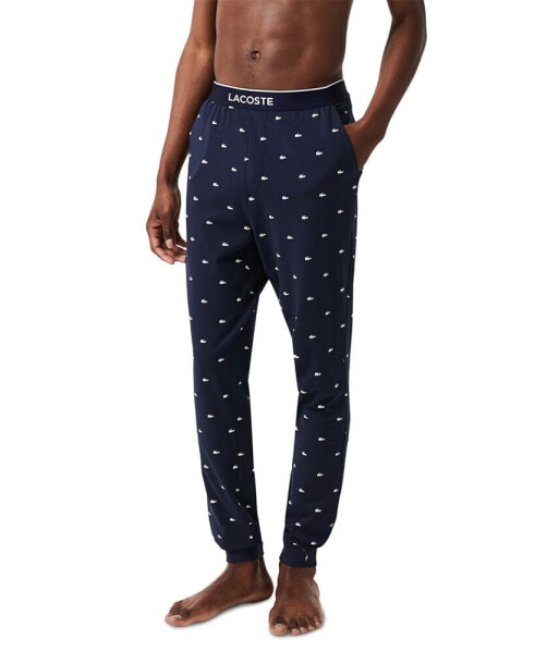 Men's Stretch Croc Logo-Print Pajama Joggers