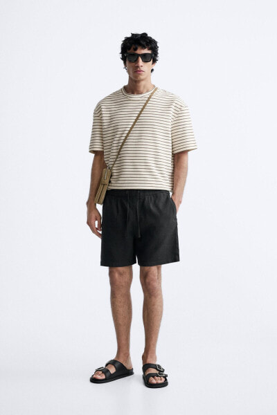 LINEN - COTTON BERMUDA SHORTS