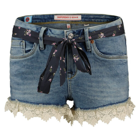 SUPERDRY Lace Hot denim shorts