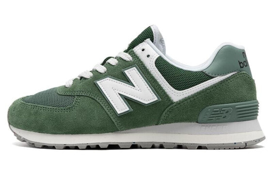 New Balance NB 574 防滑耐磨 低帮 跑步鞋 男女同款 绿白 / Кроссовки New Balance NB 574 U574FGG-D