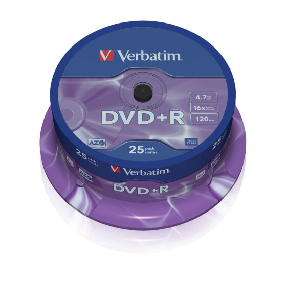 Диски Verbatim DataLife DATALIFEPLUS DVD+R 16x 4,7 GB 120 мин 25 шт.
