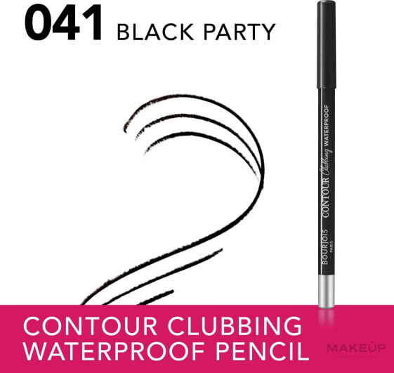 Wasserfester Augenkonturenstift - Bourjois Contour Clubbing Waterproof Pencil 41 - Black Party