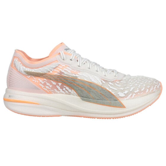 Puma Deviate Nitro Elite Racer Wildwash Running Womens White Sneakers Athletic